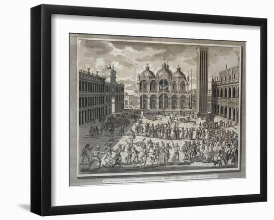 Carnival in St Mark's Square in Venice, Italy, 1757-null-Framed Giclee Print