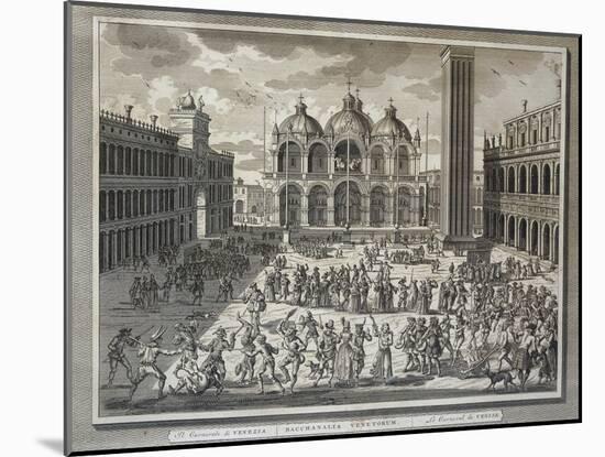 Carnival in St Mark's Square in Venice, Italy, 1757-null-Mounted Giclee Print