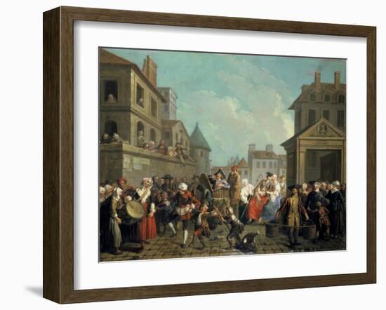 Carnival in the Streets of Paris, 1757-Etienne Jeaurat-Framed Giclee Print