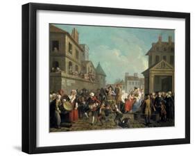 Carnival in the Streets of Paris, 1757-Etienne Jeaurat-Framed Giclee Print