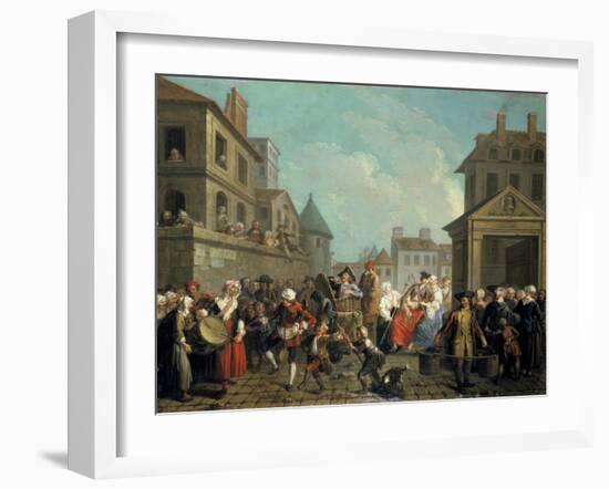 Carnival in the Streets of Paris, 1757-Etienne Jeaurat-Framed Giclee Print