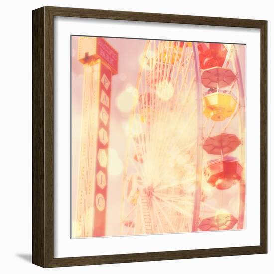 Carnival Lights on a Big Wheel-Myan Soffia-Framed Photographic Print