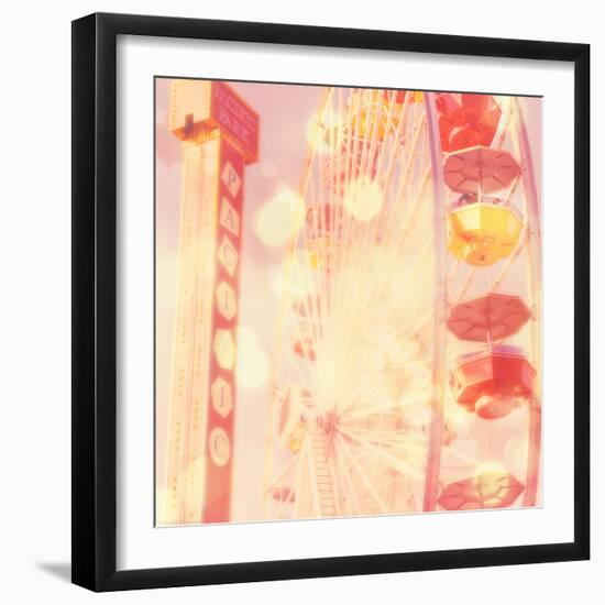 Carnival Lights on a Big Wheel-Myan Soffia-Framed Photographic Print
