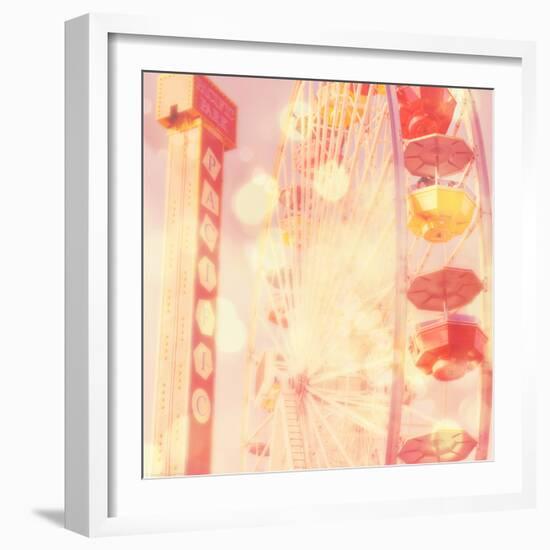 Carnival Lights on a Big Wheel-Myan Soffia-Framed Photographic Print