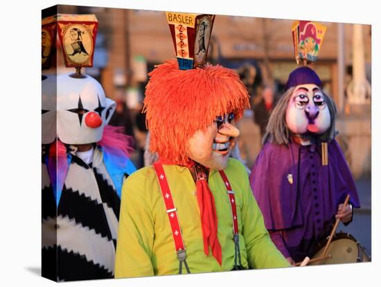 Carnival of Basel (Basler Fasnacht), Basel, Canton of Basel City, Switzerland, Europe-Hans-Peter Merten-Stretched Canvas