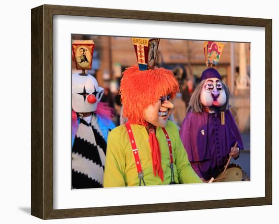 Carnival of Basel (Basler Fasnacht), Basel, Canton of Basel City, Switzerland, Europe-Hans-Peter Merten-Framed Photographic Print