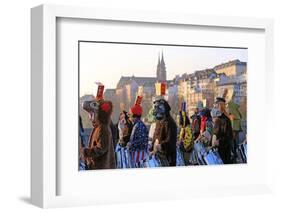 Carnival of Basel (Basler Fasnacht), Basel, Canton of Basel City, Switzerland, Europe-Hans-Peter Merten-Framed Photographic Print