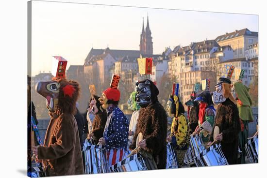 Carnival of Basel (Basler Fasnacht), Basel, Canton of Basel City, Switzerland, Europe-Hans-Peter Merten-Stretched Canvas