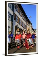 Carnival of Basel (Basler Fasnacht), Basel, Canton of Basel City, Switzerland, Europe-Hans-Peter Merten-Framed Premium Photographic Print