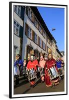 Carnival of Basel (Basler Fasnacht), Basel, Canton of Basel City, Switzerland, Europe-Hans-Peter Merten-Framed Premium Photographic Print