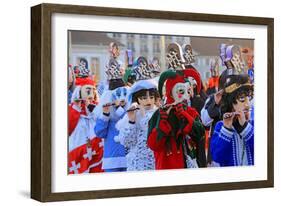 Carnival of Basel (Basler Fasnacht), Basel, Canton of Basel City, Switzerland, Europe-Hans-Peter Merten-Framed Photographic Print