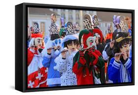 Carnival of Basel (Basler Fasnacht), Basel, Canton of Basel City, Switzerland, Europe-Hans-Peter Merten-Framed Stretched Canvas