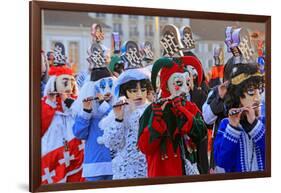 Carnival of Basel (Basler Fasnacht), Basel, Canton of Basel City, Switzerland, Europe-Hans-Peter Merten-Framed Photographic Print