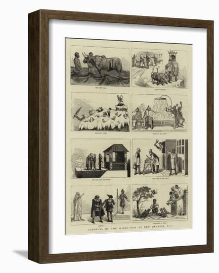 Carnival of the Mardi-Gras at New Orleans, USA-null-Framed Giclee Print