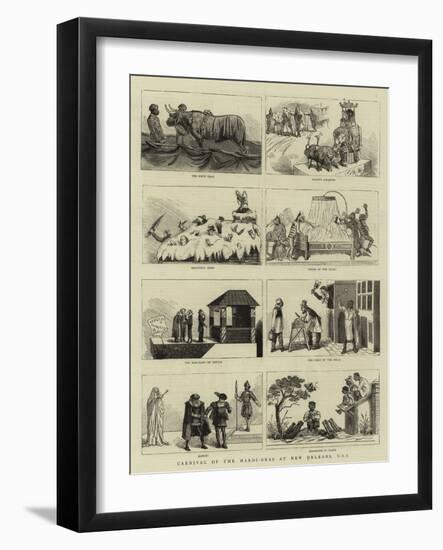 Carnival of the Mardi-Gras at New Orleans, USA-null-Framed Giclee Print