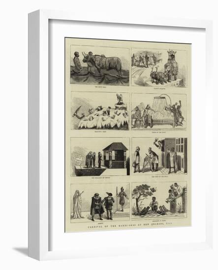 Carnival of the Mardi-Gras at New Orleans, USA-null-Framed Giclee Print