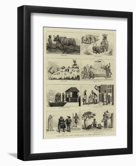 Carnival of the Mardi-Gras at New Orleans, USA-null-Framed Premium Giclee Print