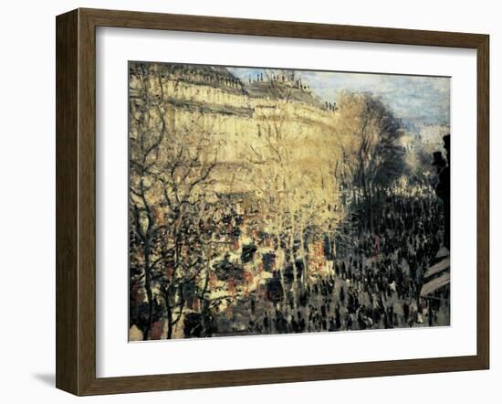 Carnival on the Boulevard Des Capucines-Claude Monet-Framed Art Print