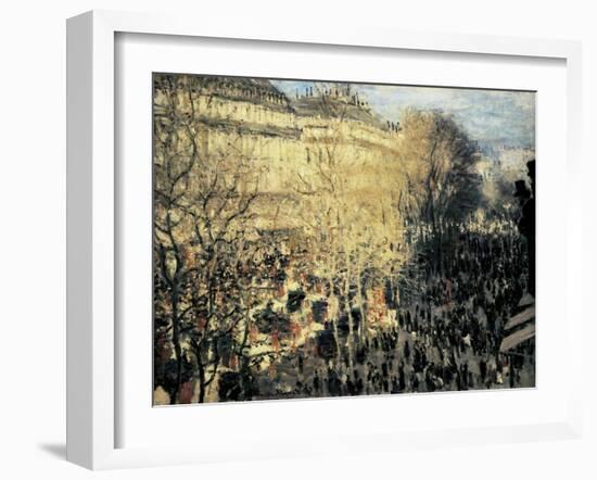 Carnival on the Boulevard Des Capucines-Claude Monet-Framed Art Print