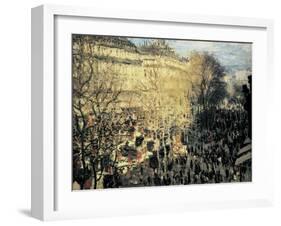 Carnival on the Boulevard Des Capucines-Claude Monet-Framed Art Print