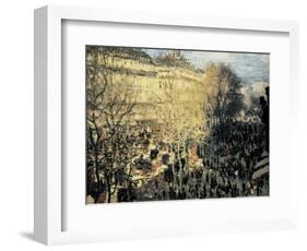 Carnival on the Boulevard Des Capucines-Claude Monet-Framed Art Print