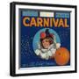 Carnival Orange Label - Anaheim, CA-Lantern Press-Framed Art Print