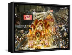 Carnival Parade at the Sambodrome, Rio de Janeiro, Brazil, South America-Yadid Levy-Framed Stretched Canvas