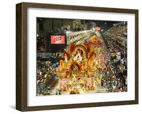 Carnival Parade at the Sambodrome, Rio de Janeiro, Brazil, South America-Yadid Levy-Framed Photographic Print