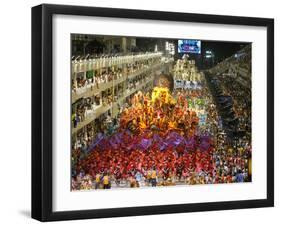 Carnival Parade at the Sambodrome, Rio de Janeiro, Brazil, South America-Yadid Levy-Framed Photographic Print