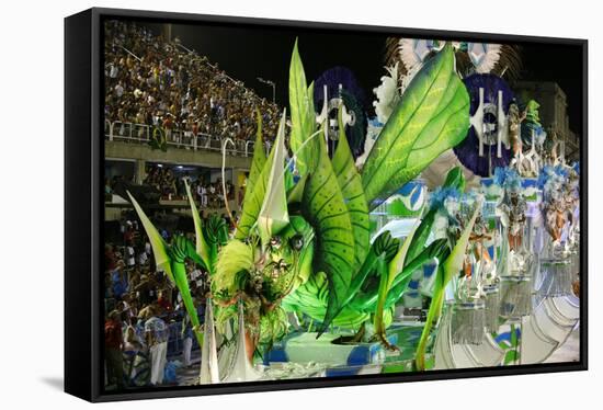 Carnival Parade at the Sambodrome, Rio de Janeiro, Brazil, South America-Yadid Levy-Framed Stretched Canvas