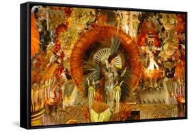 Carnival Parade at the Sambodrome, Rio de Janeiro, Brazil, South America-Yadid Levy-Framed Stretched Canvas