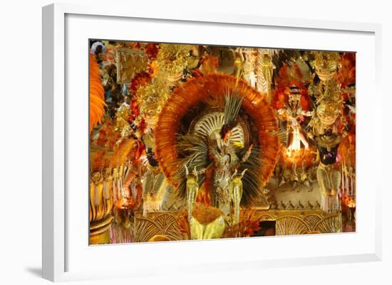 Carnival Parade at the Sambodrome, Rio de Janeiro, Brazil, South America-Yadid Levy-Framed Photographic Print