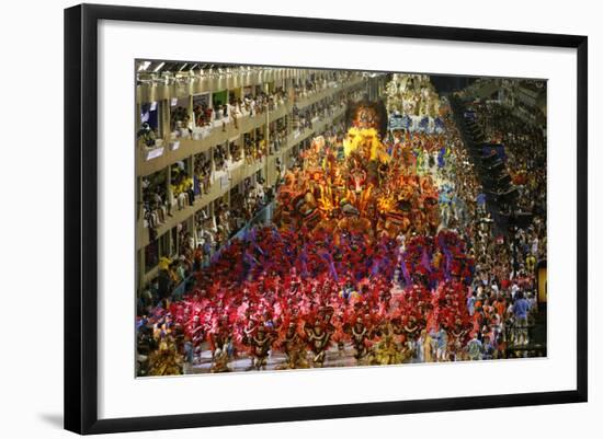 Carnival Parade at the Sambodrome, Rio de Janeiro, Brazil, South America-Yadid Levy-Framed Photographic Print