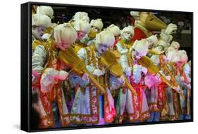 Carnival Parade at the Sambodrome, Rio de Janeiro, Brazil, South America-Yadid Levy-Framed Stretched Canvas