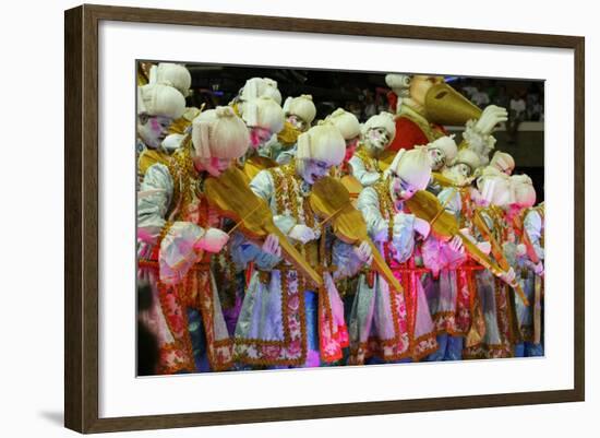 Carnival Parade at the Sambodrome, Rio de Janeiro, Brazil, South America-Yadid Levy-Framed Photographic Print