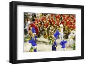 Carnival Parade at the Sambodrome, Rio de Janeiro, Brazil, South America-Yadid Levy-Framed Photographic Print