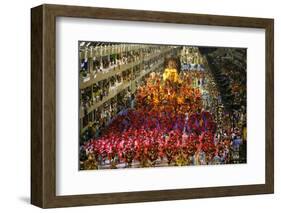 Carnival Parade at the Sambodrome, Rio de Janeiro, Brazil, South America-Yadid Levy-Framed Photographic Print