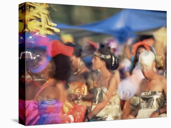 Carnival Procession, Guadeloupe, West Indies, Caribbean, Central America-S Friberg-Stretched Canvas
