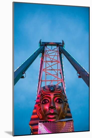 Carnival rides at St. Peter's Fiesta, Cape Ann, Gloucester, Massachusetts, USA-null-Mounted Photographic Print