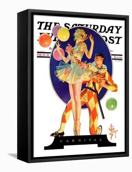 "Carnival," Saturday Evening Post Cover, February 25, 1933-Joseph Christian Leyendecker-Framed Stretched Canvas