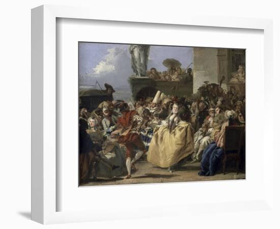 Carnival Scene, 18th Century-Giovanni Battista Tiepolo-Framed Giclee Print