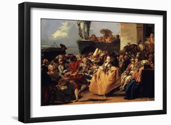 Carnival Scene, or the Minuet-Giovanni Domenico Tiepolo-Framed Giclee Print