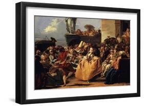 Carnival Scene, or the Minuet-Giovanni Domenico Tiepolo-Framed Giclee Print