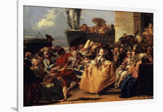 Carnival Scene, or the Minuet-Giovanni Domenico Tiepolo-Framed Giclee Print