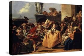 Carnival Scene, or the Minuet-Giovanni Domenico Tiepolo-Stretched Canvas