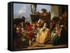 Carnival Scene (The Minue)-Giandomenico Tiepolo-Framed Stretched Canvas