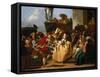 Carnival Scene (The Minue)-Giandomenico Tiepolo-Framed Stretched Canvas