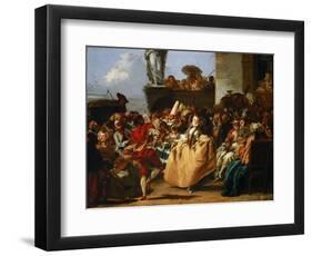 Carnival Scene (The Minue)-Giandomenico Tiepolo-Framed Giclee Print