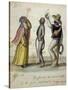 Carnival Scene, Watercolour by Ramon Salas, Ecuador, 19th Century-null-Stretched Canvas