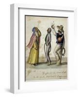 Carnival Scene, Watercolour by Ramon Salas, Ecuador, 19th Century-null-Framed Giclee Print